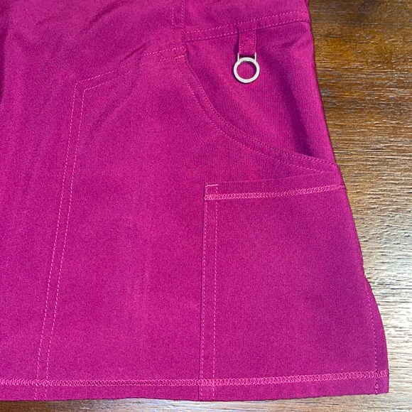 Cherokee Wine Mock Wrap Top Scrubs Size XS - Picture 3 of 10